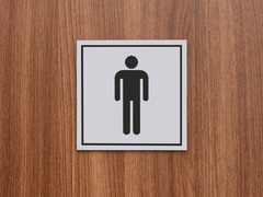 Табличка «Мужской туалет»